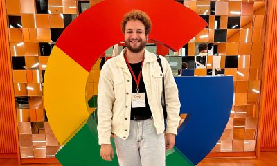 O jornalista e apresentador durante evento do Youtube na sede do Google Brasil